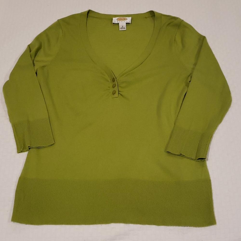 💖2XHost Pick💖Talbots green lightweight 3/4 sleeve sweater